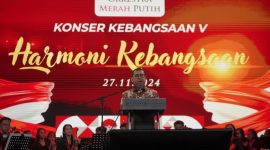 Menteri Kebudayaan membuka Konser Kebangsaan V di Ciputra Artpreneur Theater Hall, Jakarta.