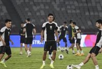 Latihan Timnas Indonesia jelang lawan Jepang. Foto: ANTARA FOTO/Aprillio Akbar
