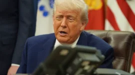 President Donald Trump speaks on the phone to Britian's Prime Minister Keir Starmer(Image: AP)