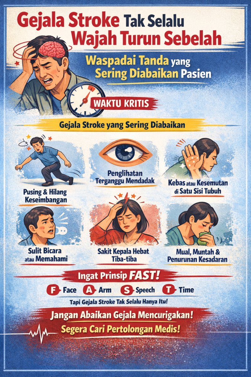 Waktu Menentukan Nyawa, Kenali Gejala Stroke yang Tak Banyak Diketahui