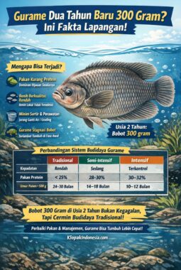 Gurame Dua Tahun Baru 300 Gram? Ini Fakta Lapangan yang Perlu Dipahami Pembudidaya