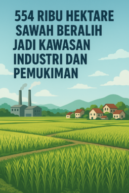 Ketahanan Pangan Terancam, 554 Ribu Hektare Sawah Beralih Fungsi