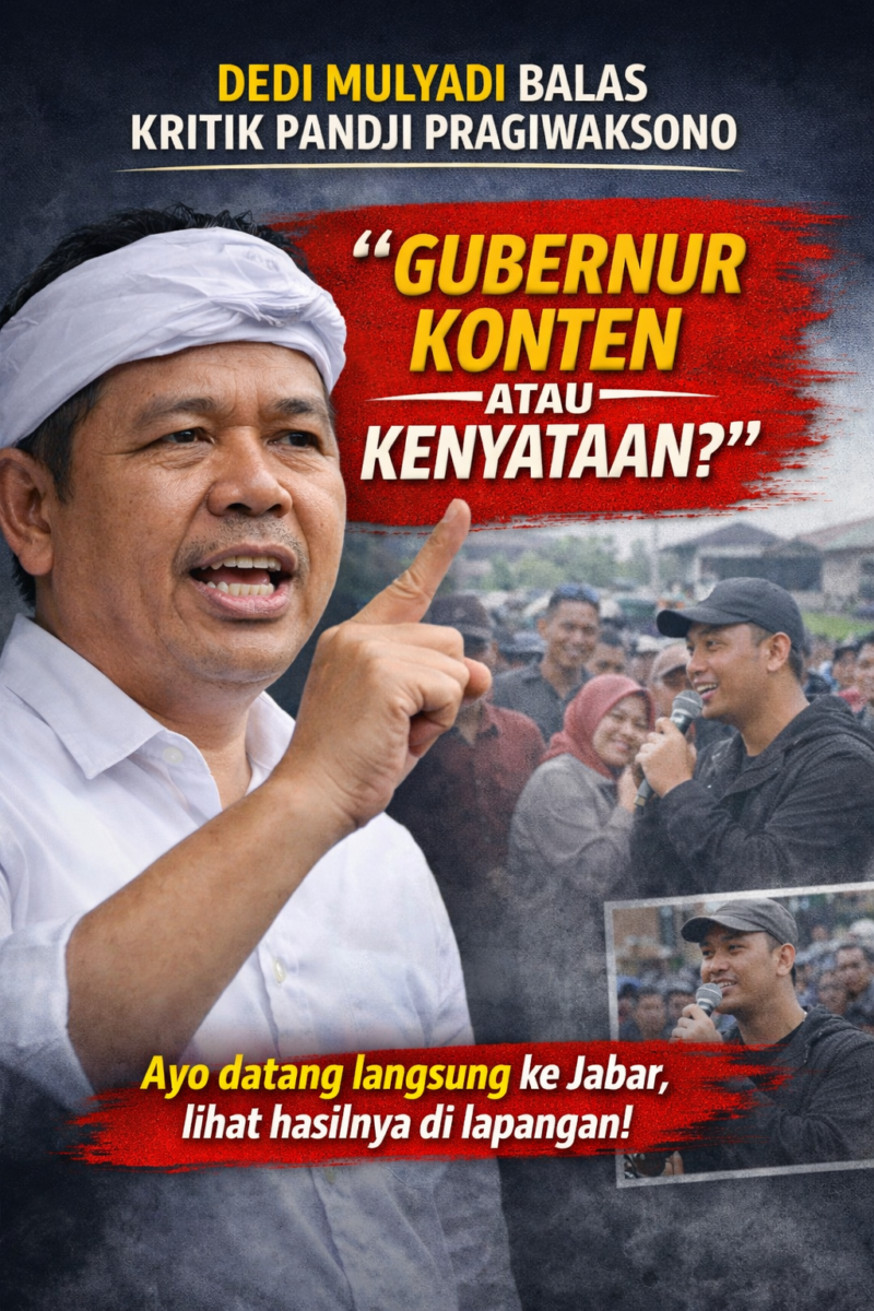 Dedi Mulyadi Balas Kritik Pandji Pragiwaksono soal ‘Gubernur Konten’ (Gambar:ilustrasi)