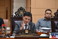 Ketua Komisi III DPR RI Habiburokhman dalam RDPU bersama Kepala Kejaksaan Negeri Sleman, Kapolresta Sleman, serta kuasa hukum Hogi Minaya yang digelar di Ruang Komisi III DPR, Kompleks Parlemen, Senayan, Jakarta, Rabu (28/1/2026). Foto : Aditya/Andri