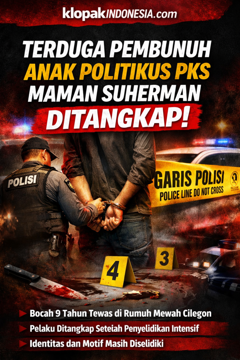Kasus Pembunuhan Anak Politikus PKS di Cilegon Terungkap, Pelaku Ditangkap (Gambar : Ilustrasi)