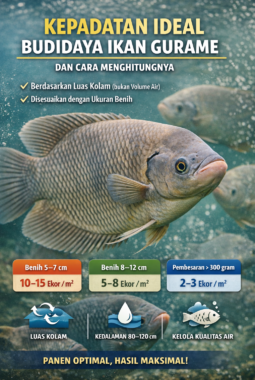 Banyak yang Keliru, Ini Kepadatan Ideal Budidaya Ikan Gurame Berdasarkan Ukuran dan Fase