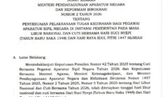 SE MenPANRB Nomor 2 Tahun 2026: ASN Fleksibel 5 Hari Jelang Nyepi dan Idulfitri 1447 H