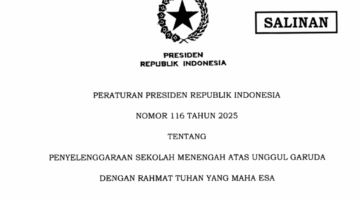 Prabowo Teken Perpres Nomor 116 Tahun 2025 tentang SMA Unggul Garuda, Fokus Cetak SDM Sains dan Teknologi