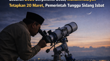 Lebaran 2026 Berpotensi Beda, Muhammadiyah Tetapkan 20 Maret, Pemerintah Tunggu Sidang Isbat