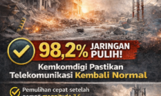 Gempa M 7,6 Sulawesi Utara: 98,2% Jaringan Pulih, Kemkomdigi Pastikan Telekomunikasi Kembali Normal
