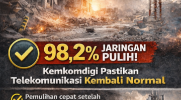 Gempa M 7,6 Sulawesi Utara: 98,2% Jaringan Pulih, Kemkomdigi Pastikan Telekomunikasi Kembali Normal