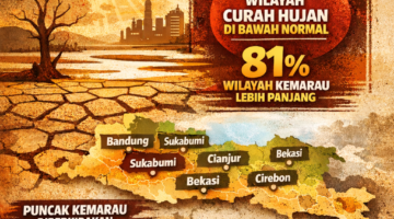 BMKG: Musim Kemarau 2026 di Jawa Barat Lebih Kering dan Panjang, 93 Persen Wilayah Alami Hujan di Bawah Normal