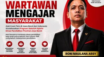 Roni Maulana Arsy Ajak Wartawan Sosialisasikan Program Sekolah Hybrid Disdik Jabar Lewat Gerakan Wartawan Mengajar Masyarakat