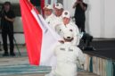 Atlet basket Dewa Ayu Made Sriartha Kusuma Dewi dan atlet karate Daniel Hutapea dipercaya menjadi flag bearer atau pembawa bendera Merah Putih pada Opening Ceremony Asian Games Aichi-Nagoya 2026. (dok. Herry/Kemenpora)