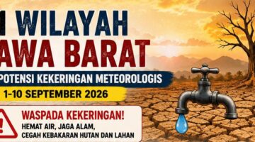 21 Wilayah Jawa Barat Berpotensi Kekeringan 1-10 September 2026, 18 Daerah Status Awas