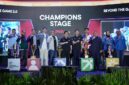 Wamenpora RI Taufik Hidayat menyampaikan apresiasi atas kehadiran perwakilan klub olahraga dan atlet dalam Champions Stage by INA Sports pada ISS di JICC, Minggu (13/9) sore.(foto:raiky/kemenpora.go.id)