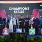 Wamenpora RI Taufik Hidayat menyampaikan apresiasi atas kehadiran perwakilan klub olahraga dan atlet dalam Champions Stage by INA Sports pada ISS di JICC, Minggu (13/9) sore.(foto:raiky/kemenpora.go.id)
